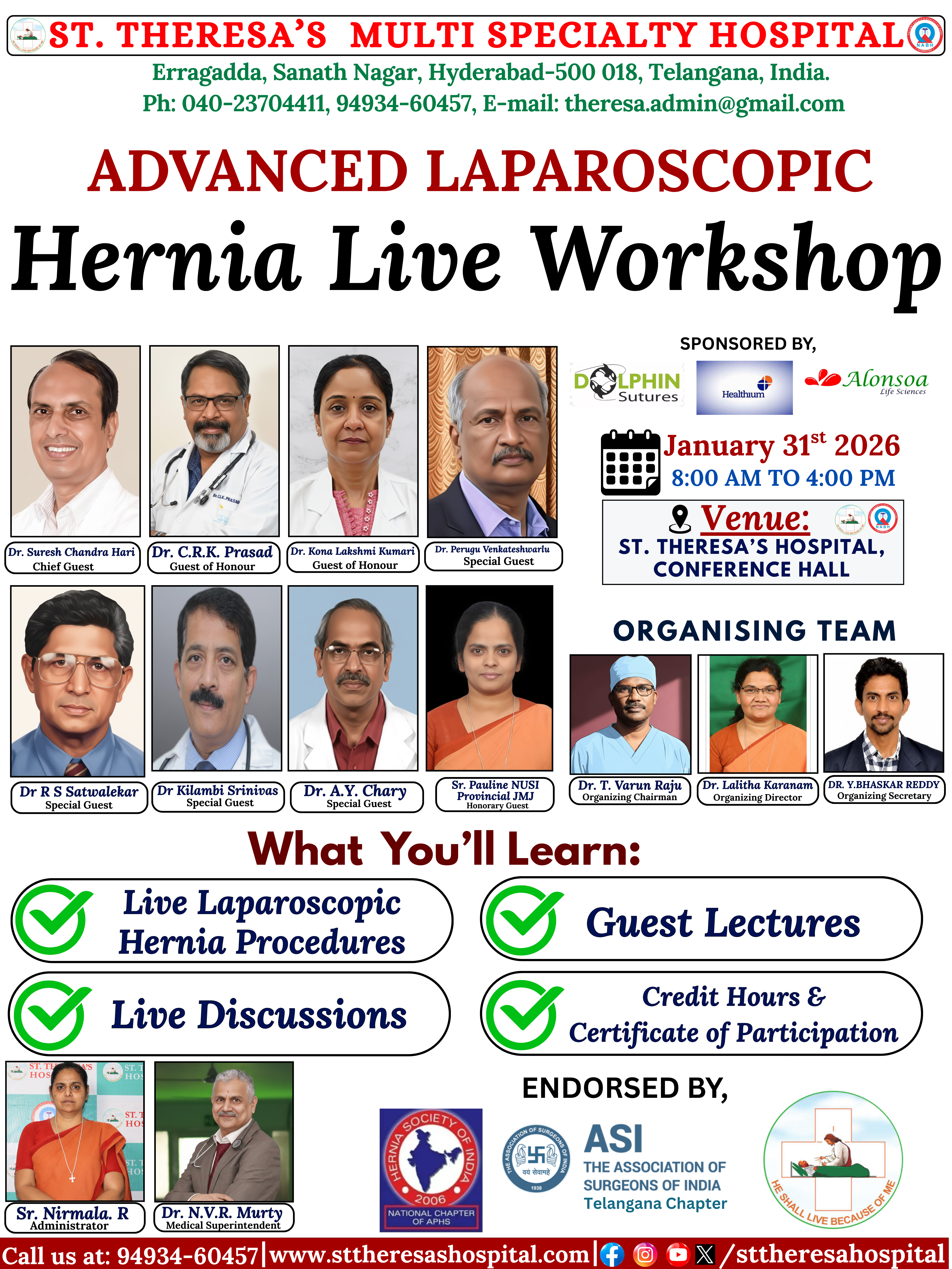 Hernia Live Workshop Hyderabad